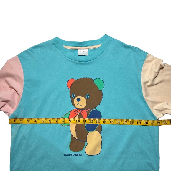 Teddy Fresh | Women | Pastel Long Sleeve Teddy Bear Graphic Tee | Size XL - Picture 4 of 12